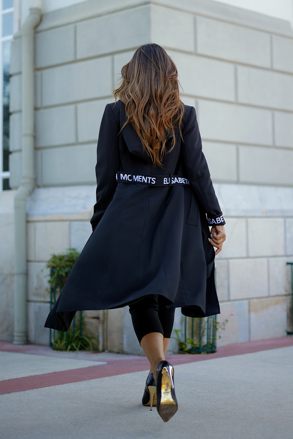 Gabardine Black Hood