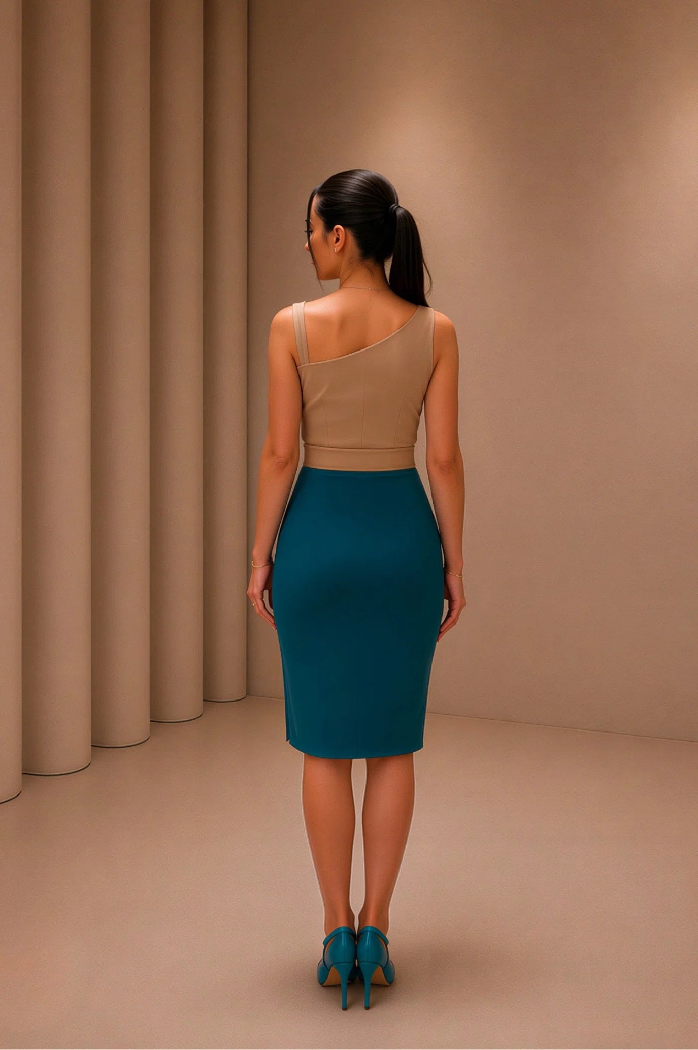 IDENTITY PETROL DRESS